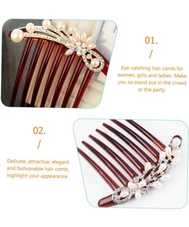 minkissy Accessories Pearl Hair Comb wedding hair comb rhinestone headpiece crystal hair comb bride headpiece hair combs bride hair comb bride hair accessories pearls hair comb Comb - Buy Online on GoSupps.com