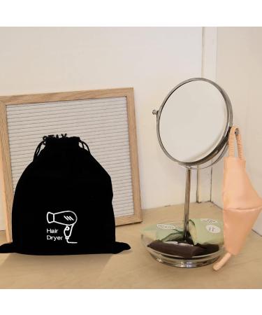 Hair Dryer Bag Black Flannel Drawstring Bag Hair Dryer Storage Pouch Organizer Travel Bag Jewelry Dust Bag for Hotel Home Styling Tools Black - Buy Online on GoSupps.com