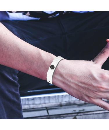 Brrnoo Antistatic Bracelet for Men & Women - Magnetic Winter Bracelet for Electrostatic Removal | White - Buy Online on GoSupps.com