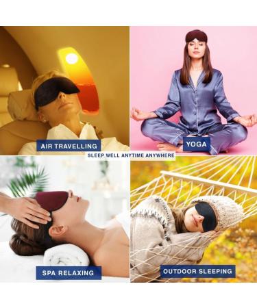 Pack of 2 100% Blackout Sleep Masks for Men & Women - Adjustable 3D Eye Masks for Comfortable Travel & Relaxation - Buy Online on GoSupps.com