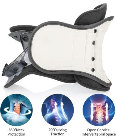 Neck Cervical Traction Device Force by Air Pump Adjustable Inflatable 360 Neck Protection Cervical Spine Pain Relief Stretcher - Buy Online on GoSupps.com