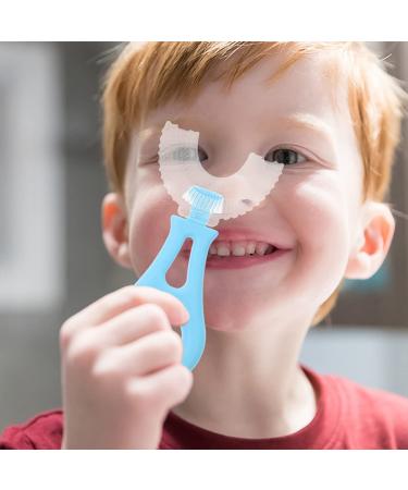 Buy Lalafina 4-Piece U-Shaped Manual Toothbrush Set for Kids | 360 Degrees Children's Toothbrush | Soft Silicone Travel Toothbrush & Massage Toothpaste - Buy Online on GoSupps.com