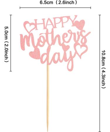 Keaziu 24 Pack Happy Mother's Day Cupcake Toppers Best Mom Ever Cupcake Picks Cake Decoration Party Supplies for Mother's Day Party Cupake Decorations Pink 1 - Buy Online on GoSupps.com