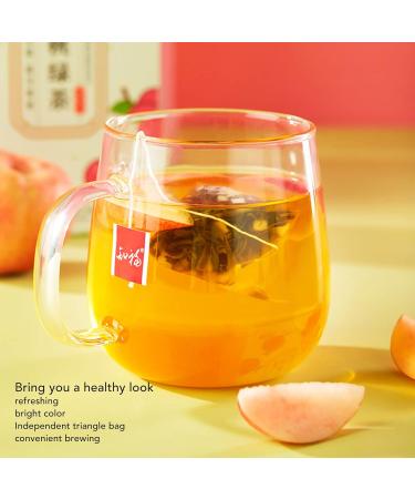Yctze Peach Flavor Tea Bags 24 Pack 72g Individually Packaged Healthy Refresh Green Tea for Morning Afternoon Pre Dinner Holiday Party - Buy Online on GoSupps.com