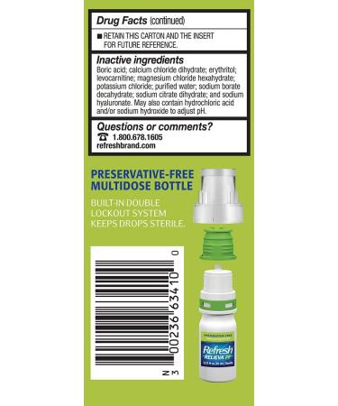 Refresh Relieva Preservative-Free Lubricant Eye Drops 0.33 Fl Oz - Pack of 1 - Buy Online on GoSupps.com