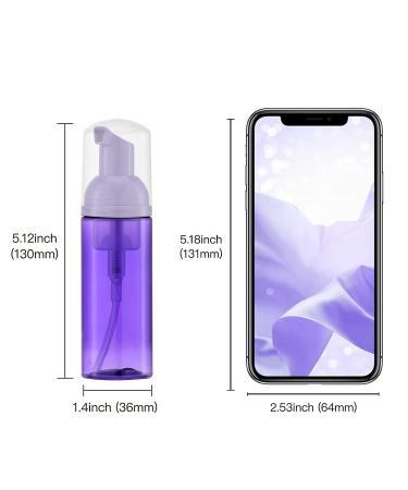 Owlyee 2oz Foam Pump Dispenser (3PCS) - Travel-Friendly Hand Soap, Shampoo & Lash Cleanser - Purple - Buy Online on GoSupps.com