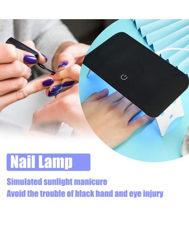 Pongnas Foldable UV-LED Gel Nail Lamp - Portable 24W Nail Dryer with Sensor for Fingernail & Toenail Polishes - Black - Buy Online on GoSupps.com
