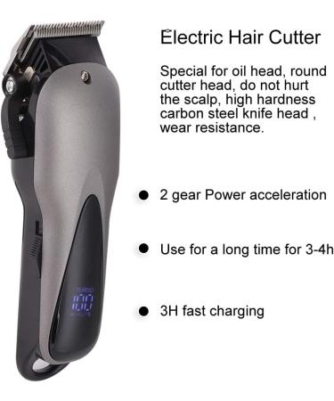 Beard Trimmer for Men Adjustable Hair Clipper Trimmer Cutter Oil Hair Round Head USB Charging Limiting Comb Tail Hook Easy to Grip Convenient to Use - Buy Online on GoSupps.com