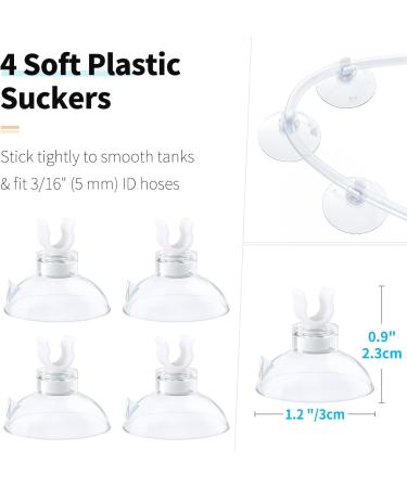 Pawfly Aquarium Air Hose Set | Standard Air Pump Accessories with Air Stone Suction Cups & Check Valve | 4/6mm 2m for Optimal Aquarium Ventilation - Buy Online on GoSupps.com