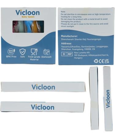 Vicloon Baby Spoons 7 Pcs - Silicone Training Feeding Spoons for Kids and Toddlers - Self-Feeding Weaning Set - Dark Color - Buy Online on GoSupps.com