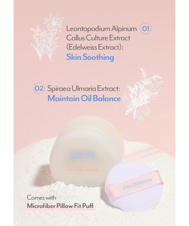 I'M MEME Skin Pillow Setting Powder - Poreless Translucent No Sebum Finish | Gifts for Girls | Matte & Flawless | Skin-Smoothing Effects | For All Skin Types - Maintain Oil Balance - Buy Online on GoSupps.com