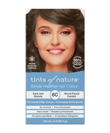 Tints of Nature Permanent Hair Dye, Nourishes Hair & Covers Greys, 1 x 130ml - 6C Dark Ash Blonde Single Dark Ash Blonde (6C)