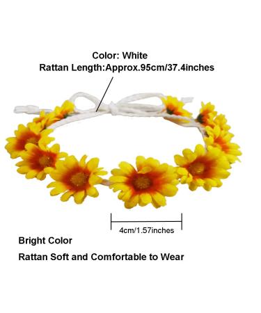 HOPEANT Sunflower Headband Multicolor Flower Crown for Women Girl - Pack of 10 | BHH14-10 - Buy Online on GoSupps.com