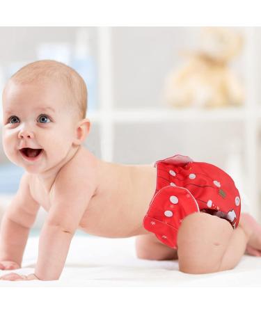 Healifty Christmas Baby Cloth Diapers - Snowman Elk Pattern, Adjustable Washable Pocket Diapers for Infant Newborn - 2Pcs - Buy Online on GoSupps.com