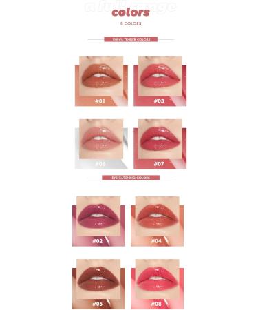  YYZGGLING Non-sticky color-free honey lip gloss soft texture double moisturizing eight colors to choose from long-lasting hydration (3) - Buy Online on GoSupps.com