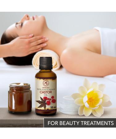 Pure Cold-Pressed Casting Oil 50ml - Ricinus Communis - Best Body Oil for Face Skin Eyebrows & Eyelash - Intensive Care & Massage - Premium Quality from India - Buy Online on GoSupps.com