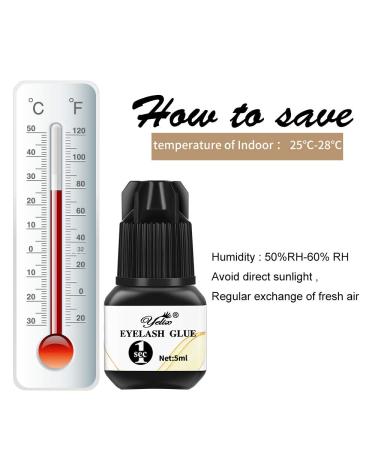Professional Eyelash Glue - Strong Bonding Adhesive for Individual Extensions | Fast Drying 1-2 Sec 6-7 Weeks Retention (5ml) JS-001 - Ship Internationally - Buy Online on GoSupps.com