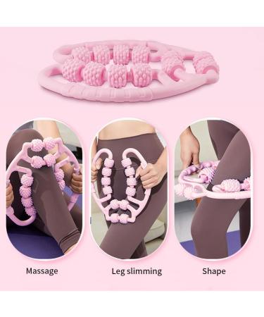 Buy Pink Rose Leg Massage Roller - Manual Cellulite & Muscle Relaxation Tool for Sore Muscles | International Shipping Available - Buy Online on GoSupps.com