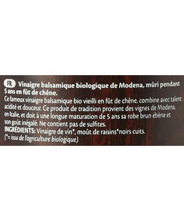 Balsamic Vinegar MODENA ORGANIC 250 ML - Buy Online on GoSupps.com