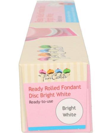Funcakes White Fondant Disc - Premium Quality for Baking & Decorating | International Shipping Available - Buy Online on GoSupps.com