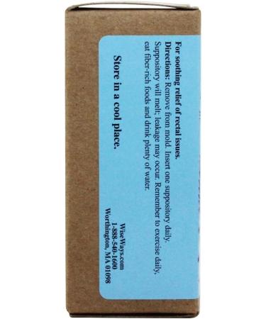 WiseWays Herbals Witch Hazel Suppositories 12 Count - Natural Relief and Comfort - Buy Online on GoSupps.com