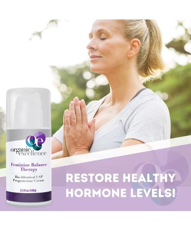Feminine Balance Therapy - Bio-Identical Progesterone Cream (3 oz) - Support Hormonal Health - Buy Online on GoSupps.com