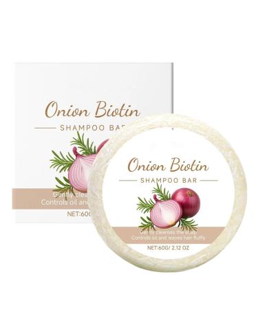 G n rique Onion Biotin Shampoo Bar - 60g Onion Rosemary Shampoo Soap Nourishing Purifying Onion Biotin Shampoos Soap For Hair Growth Moisturizing Onions Shampoo Rosemary Hair Soaps Barr