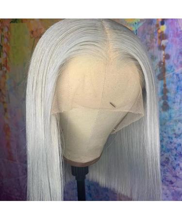 Smartinnov Grey Bob Human Hair Wig 8 Inch | T Part Lace Front Brazilian Remy Hair | Pre Plucked Natural Hairline | 180% Density | Short Bob Wig for Women - Buy Online on GoSupps.com
