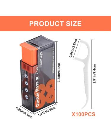Portable Dental Floss Donor - Automatic Tooth Floss Holder & 100 PCS Travel Flap Picks with Refillable Organizer - Ideal for On-the-Go Dental Care - Buy Online on GoSupps.com