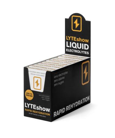 LyteShow Sugar-Free Electrolyte Supplement for Hydration and Immune Support - 30 Single Servings - Keto Friendly - Zinc and Magnesium for Rapid Rehydration Workout Muscle Recovery and Energy - Vegan 30 Count (Pack of 1)
