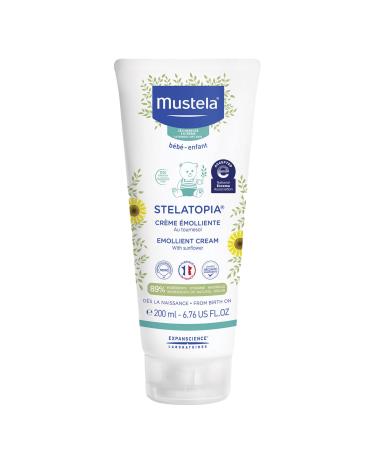 Mustela Stelatopia Emollient Cream with Sunflower Fragrance Free 6.76 fl oz (200 ml)