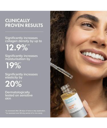 The Organic Pharmacy Vitamin C Serum 30ml - 15% Stabilised Vitamin C Brightens and Moisturises skin Anti-aging 58.7% Organic 86.3% Natural - Buy Online on GoSupps.com