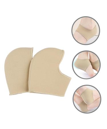 Beaupretty Heel Cups for Women - Ankle Covers & Sole Protectors | Comfortable Heel Pads & Protective Covers | Plantar Socks - 10.8x10.2cm Khaki - Buy Online on GoSupps.com