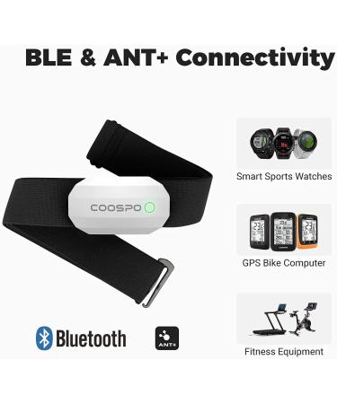 COOSPO H808S Heart Rate Monitor - Waterproof Pulse Belt ANT+/Bluetooth Compatible with Polar Wahoo Garmin Zwift & Strava | Premium HRM Sensor - Buy Online on GoSupps.com