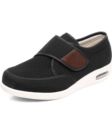Men's Diabetic Edema Shoes with Adjustable Closure Non Slip Lightweight Walking Shoes for Elderly Swollen Feet Indoor/Outdoor - Buy Online on GoSupps.com