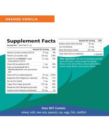 Pure Essence Labs Ionic-Fizz Magnesium Plus Stick - Orange Vanilla 15ct - Buy Online on GoSupps.com