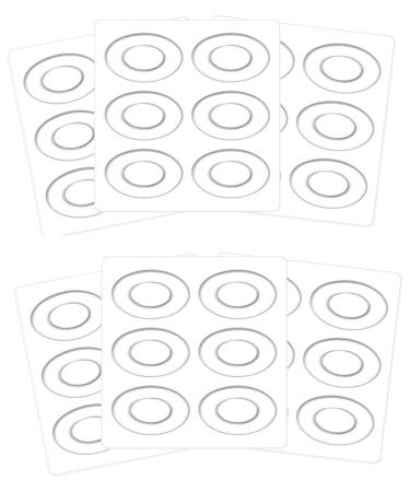 6Sheets(36PCS) Clear Gel Oval Foot Corn Rings Gel Cushions Pads Caps Remover Shoes Stick Foot Protector Self Adhesive Back Heel Sticker