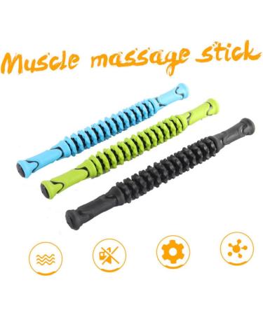 Healeved Muscle Massage Stick - Blue Yoga Wheel Massager 45x5CM | International Shipping Available - Buy Online on GoSupps.com