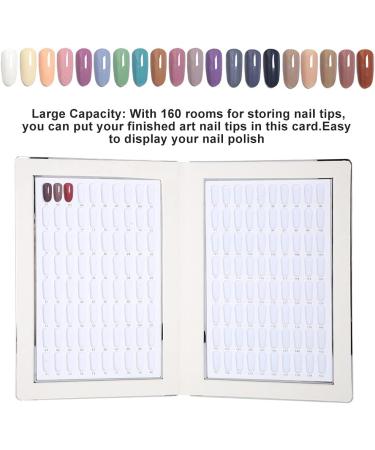 160 Slot Nail Polish Colour Cards Nail Polish Display Book Nail Art Display Stand for Nail Storage(Gold) - Buy Online on GoSupps.com