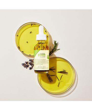 Hair Growth Elixir Oil - 100% Pure Organic Rosemary Castor Almond Oil Serum for Men & Women - Effective Hair Loss Treatment - 1.69 Fl Oz - Buy Online on GoSupps.com