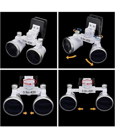 Magnifier with Light Head MountLighted Magnifying Glasses 2.5X Dentistry Clip Loupe Binocular Magnifier Dental Loupe for Dental Lab Dentists for Hobbies Reading Jewelry Loupe CRA - Buy Online on GoSupps.com
