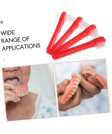 Hapinary 4-Piece Dental Care Set | False Toothbrush Retainers & Cleaning Tools for Dentures & Braces | Travel-Friendly Double-Headed Brushes - Buy Online on GoSupps.com