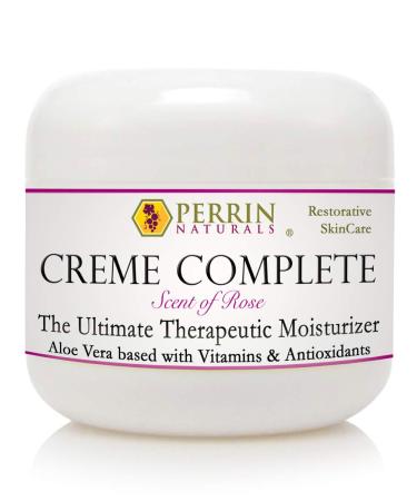 Creme Complete | Scent of Rose Natural Restorative & Anti-Aging skin care. A Corrective Moisturizer for Sun Damage Lichen Sclerosus Rosacea Eczema Psoriasis Actinic Keratosis