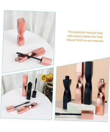 Beavorty 4pcs Eyelash Brush Empty Tube Empty Mascara Bottle Clear Extension Rod to Rotate Take Plastic Rose Gold 11.5x1.8cm - Buy Online on GoSupps.com