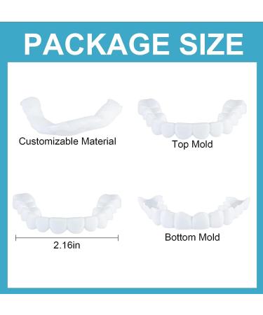 2 PCS Fake Teeth Dentures for Men and Women | Dental Veneers for Temporary Restoration | Natural & Comfortable | Protect Teeth & Regain Confidence | Natural Shade-n3 - Buy Online on GoSupps.com
