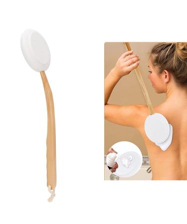 Lotion Applicator with 6 Replacement Heads - Long Handle Shower Back Scrubber for Men and Women - Professional Back Brush for Home Use - Buy Online on GoSupps.com