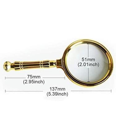 Portable Magnifiers 10X Metal Engrave Flower Handheld Magnifier Optical Lens Detachable Reading Loupe Full of Stars - Buy Online on GoSupps.com