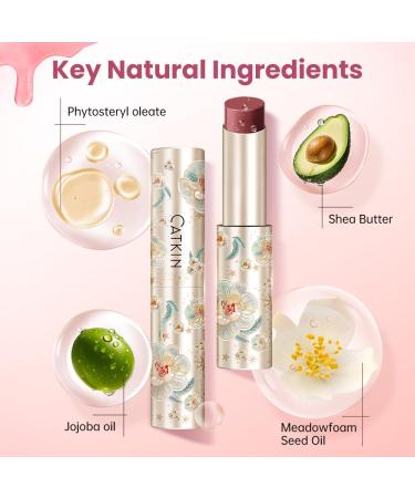 CATKIN Glossy Lip Balm Ultra Hydating Glow Lip Tinted Jelly Plump Melting Balm Shea Butter Repair Soothing For Dry Lips Dewy Finished 0.12 oz C04 PEONY C04 PEONY (Shimmer) - Buy Online on GoSupps.com