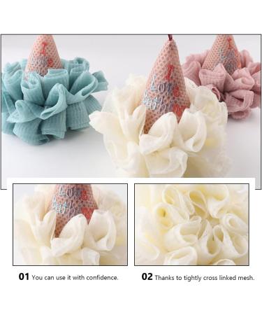 Minkissy Kids Body Wash Cute Ice Cream Bath Sponge Shower Soft Large Loofah Sponge Polyester Body Scrubber Exfoliating Bath Sponges for Women Men Bath Shower White Mens Body Wash Rice White - Buy Online on GoSupps.com