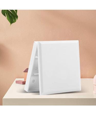 Compact Mirror 2X Magnification White Light Travel Makeup Mirror Folding Double Sided Handbag (White) - Buy Online on GoSupps.com